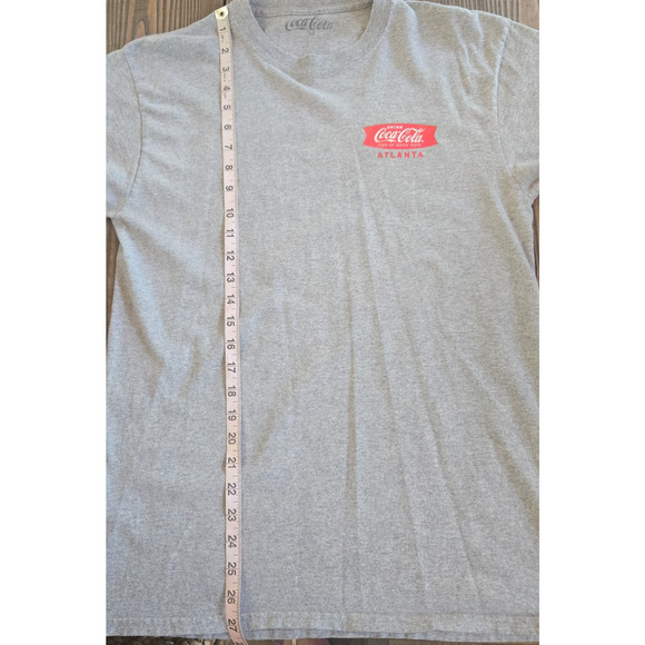 Vintage 1990s Coca Cola T Shirt Medium Gray Atlanta Graphic Logo Tee Crew Neck - Picture 5 of 6